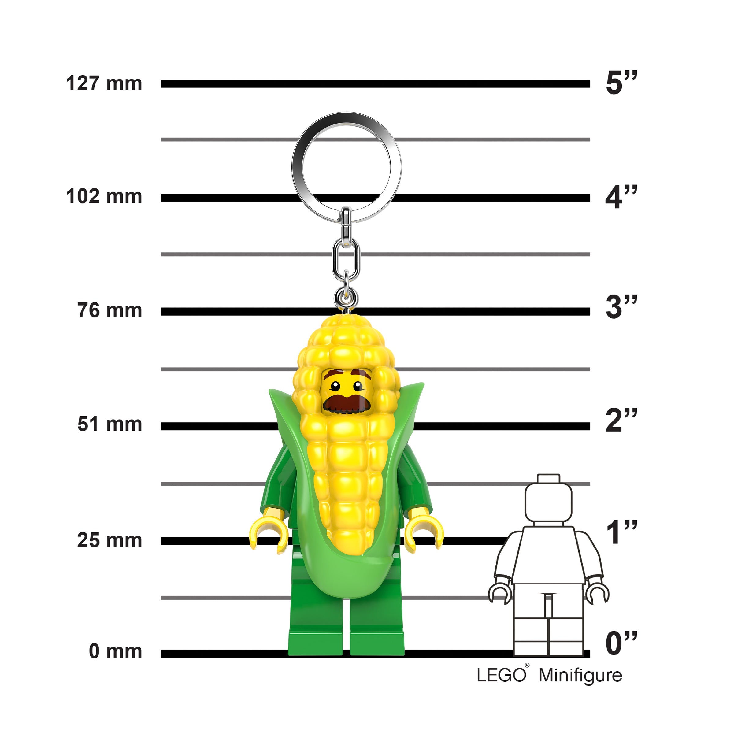LEGO Corn Cob Guy key light with LED lights, imported from the UK