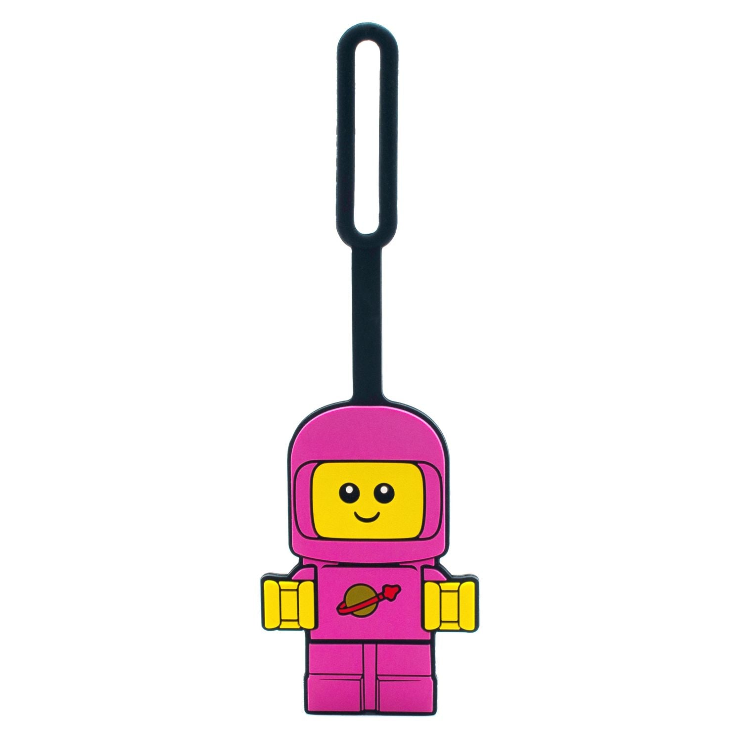 LEGO Space Baby bag tag in pink travel accessory - British product