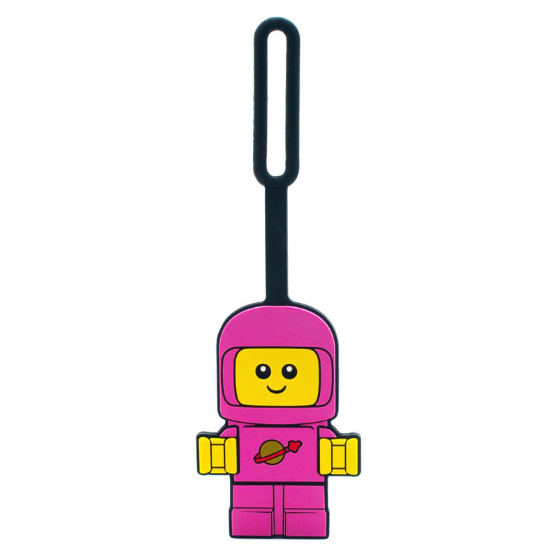 LEGO Space Baby bag tag in pink travel accessory - British product