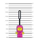 LEGO Space Baby bag tag in pink travel accessory - British product
