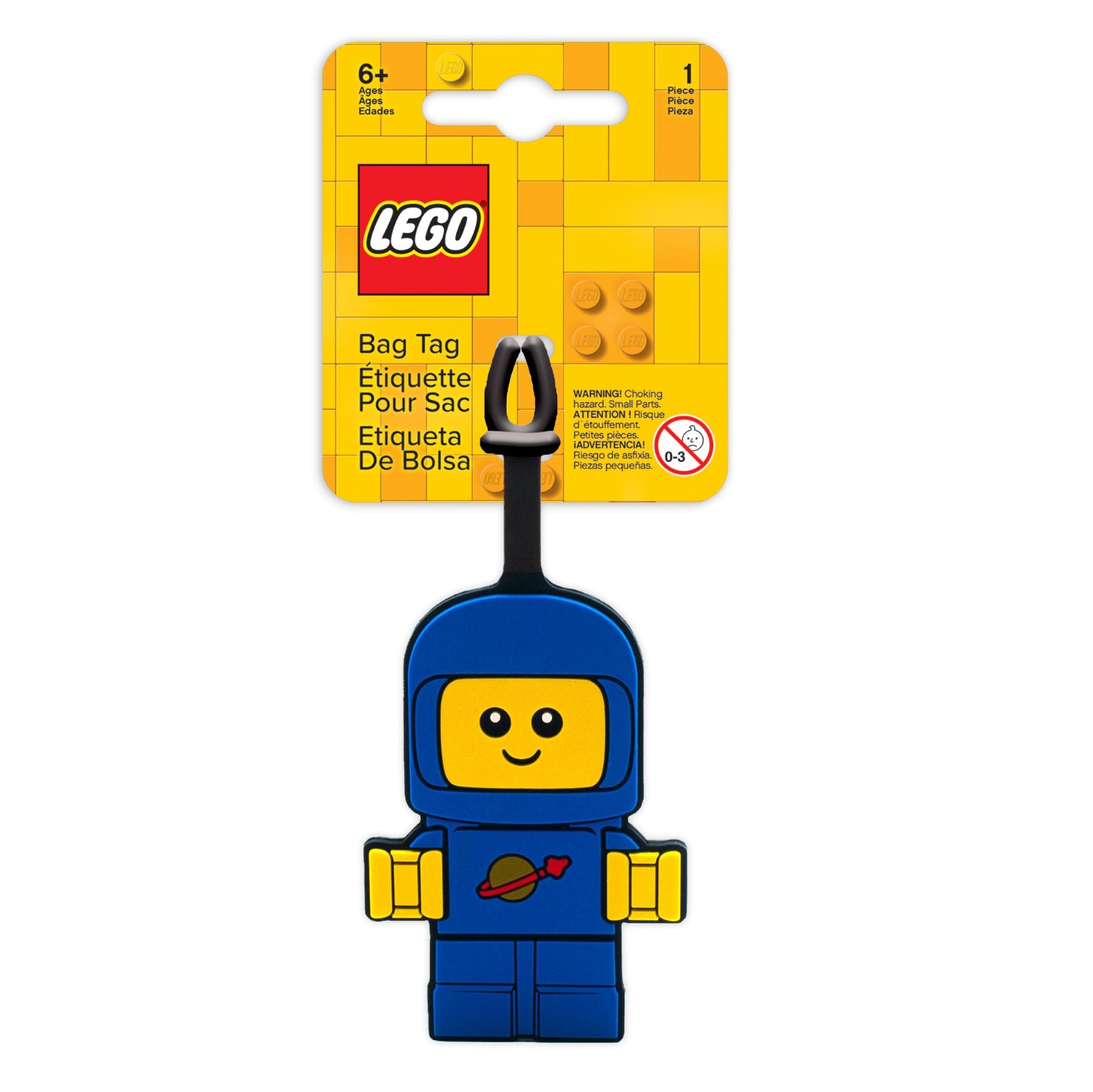 LEGO silicone bag tag Space Baby blue UK version