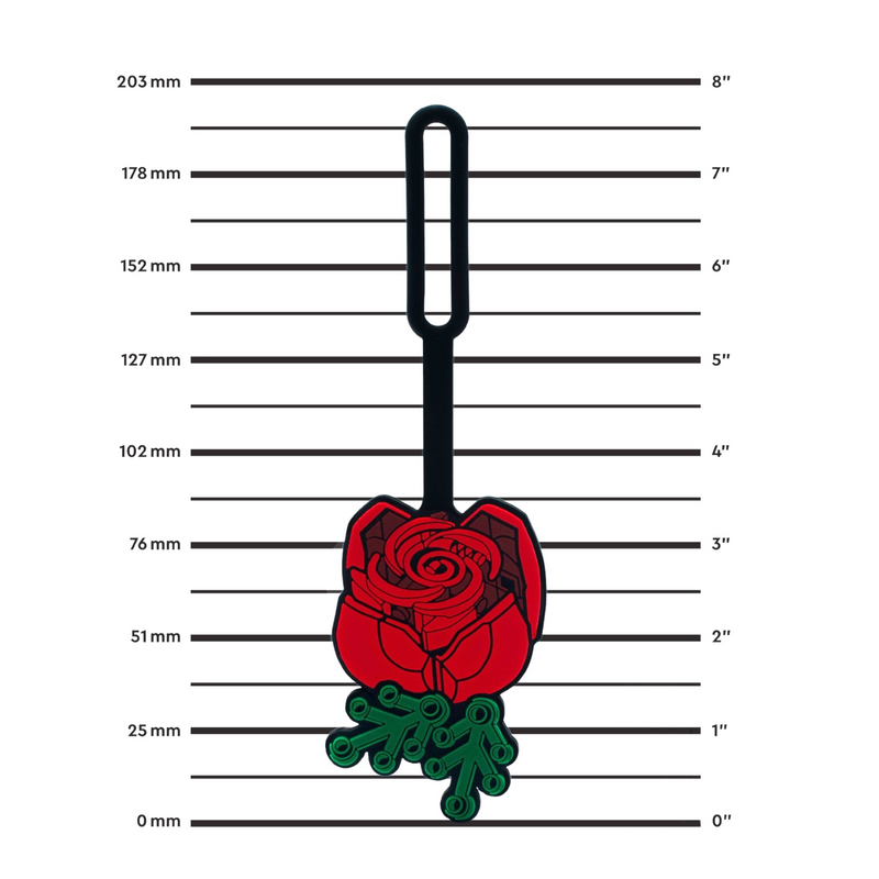 LEGO Rose Bag Tag silicone writable accessory (British brand)