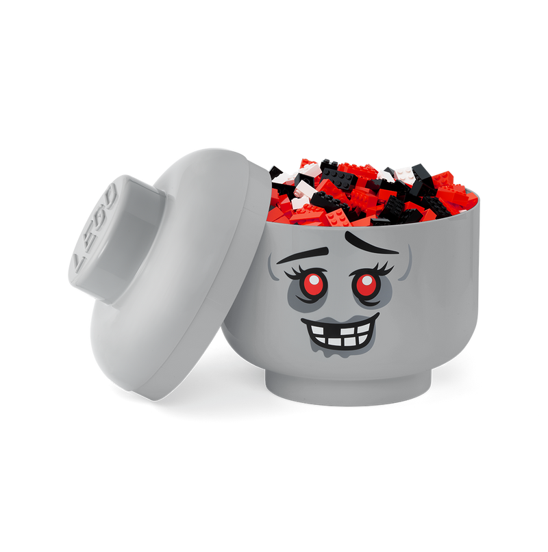 LEGO Zombie Storage Head Large Plastic Container (British brand)