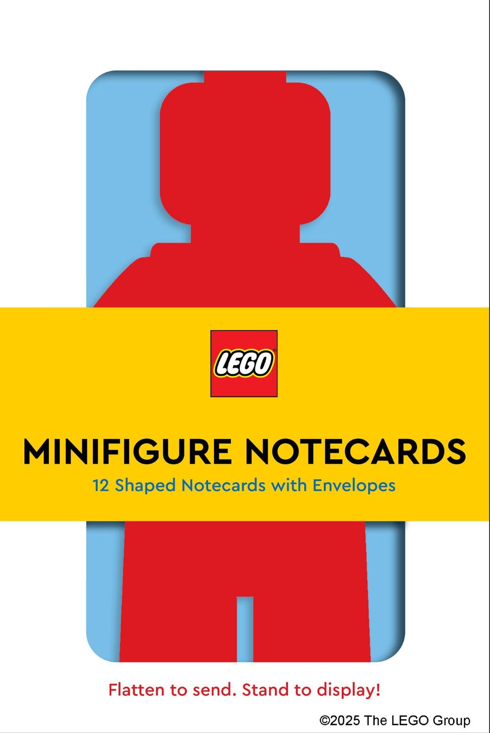 LEGO minifigure shaped notecards 12 pack with envelopes - British product