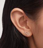 Maria Tash diamond moon stud earring 4.5mm - British product