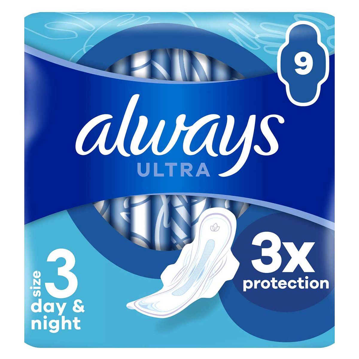 Always Ultra Sanitary Towels Day & Night (Size 3) Wings X9 Pads GOODS Boots   