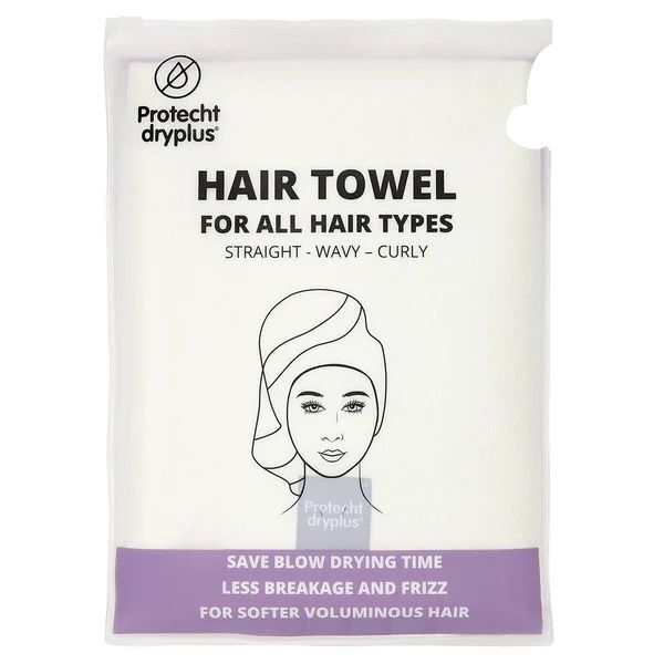 Protecht Dry Plus Hair Towel- Gossamer Pink GOODS Superdrug White  