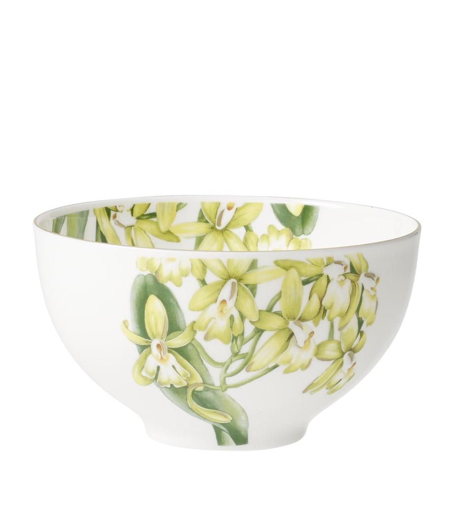 Villeroy & Boch Amazonia bone porcelain bowl with orchid design 13cm (British brand)