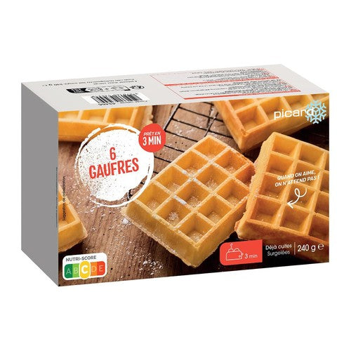 Picard frozen waffles, imported from the UK