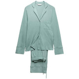 M&S Womens Cotton Modal Revere Pyjama Set, M, Green