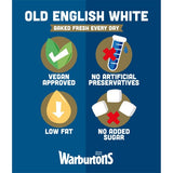 Warburtons thick sliced white bread 400g (British brand)
