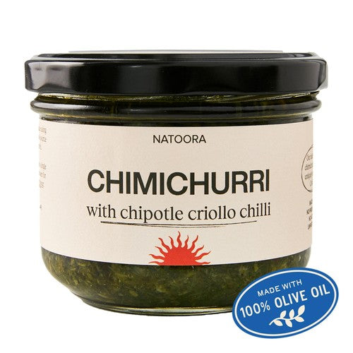 Natoora chimichurri sauce with chipotle chillies 170g, imported from the UK
