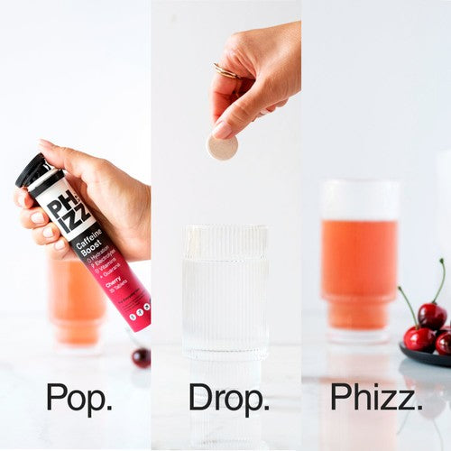 Phizz cherry flavoured effervescent tablets 20 tablets, imported from the UK
