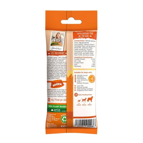 Soopa Pumpkin and Carrot Dental Sticks for dogs 100g (British brand)