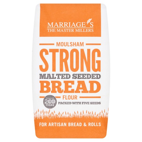 Marriage's malted seeded bread flour 1kg, imported from the UK