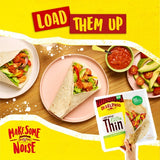 Old El Paso extra thin tortilla wraps 6 pack, imported from the UK.