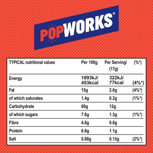 Popworks Sweet BBQ popped crisps 85g, imported from the UK