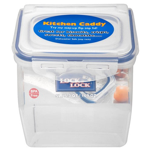LocknLock kitchen caddy with flip top lid 5L, UK version