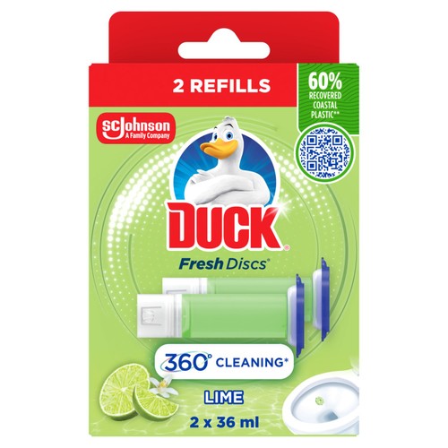 Toilet Duck Lime Fresh Discs 2x36ml - British product