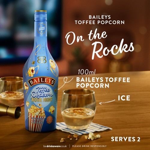 Baileys Toffee Popcorn Movie Night