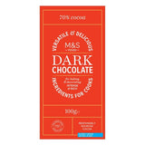 M&S 70% dark chocolate bar 100g, imported from the UK