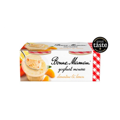 Bonne Maman Clementine Lemon Mousse 2 x 70g - British product
