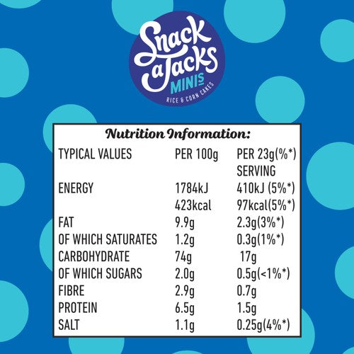Snack a Jacks Salt & Vinegar rice cakes 23g (British brand)