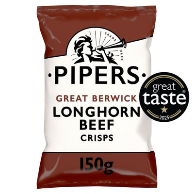 M&S Pipers Great Berwick Longhorn Beef Sharing Bag Crisps 150g- Buy online at McGrocer