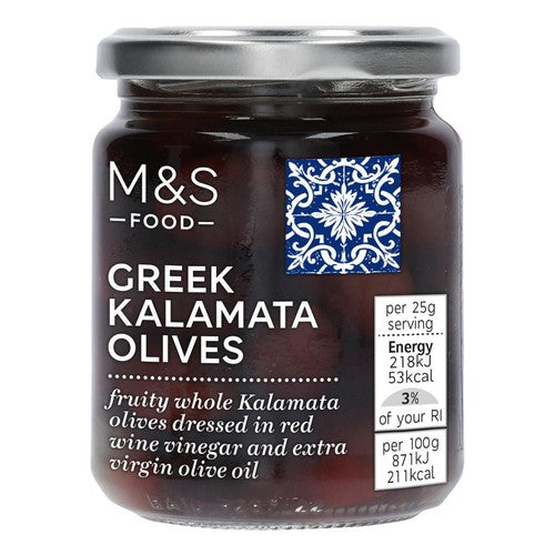 M&S Whole Kalamata olives 240g, imported from the UK