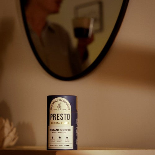 Presto House Espresso instant coffee 100g, imported from the UK