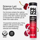 Phizz cherry flavoured effervescent tablets 20 tablets, imported from the UK