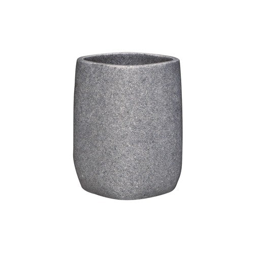 Aqualona Greystone bathroom tumbler with grey stone effect finish - British product