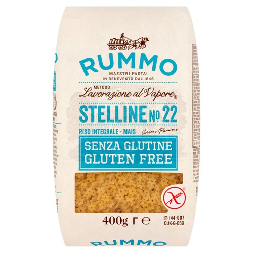 RUMMO gluten-free stelline soup pasta 400g, imported from the UK