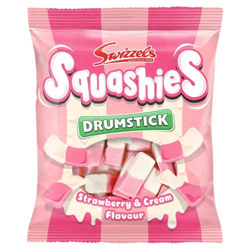 Swizzels Squashies Strawberry & Cream gummy sweets 140g (British brand)