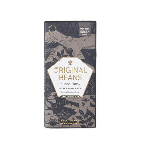 Original Beans Cusco Chuncho dark chocolate bar 70g, imported from the UK