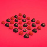 TruFru frozen raspberries in white and dark chocolate (British brand)