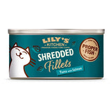 Lilys Kitchen Shredded Fillets Tuna  Salmon in Broth Wet Food for Cats