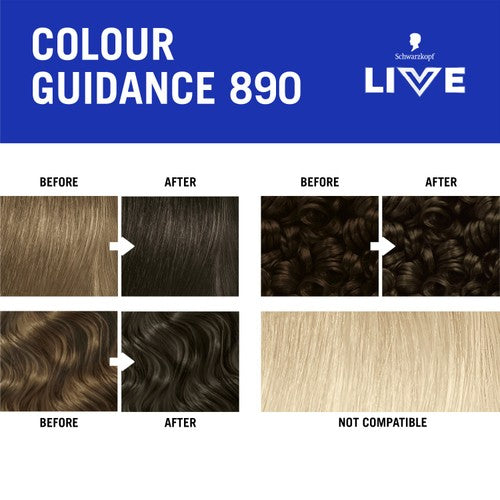 Schwarzkopf hair dye LIVE Intense Colour 890 Espresso Martini (British brand)