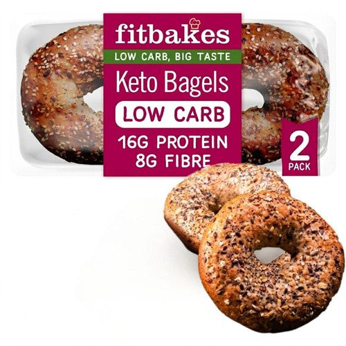 Fitbakes high protein keto bagels pack of 2 - British product