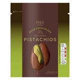 M&S milk chocolate pistachios 130g, imported from the UK