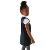 M&S Girls Crease Resistant School Pinafores, 9-10 Years, Navy