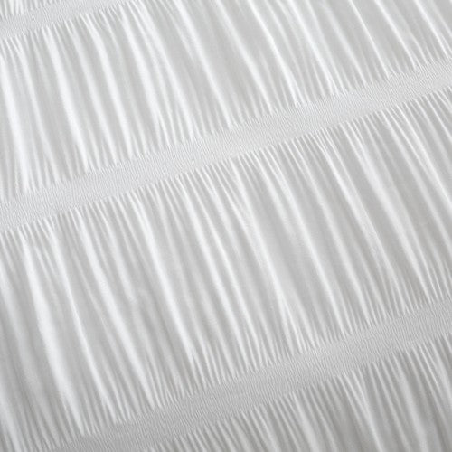 Catherine Lansfield Seersucker Single Duvet Set White