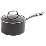 M&S Chef Hard Anodised 18cm Saucepan,Black Mix