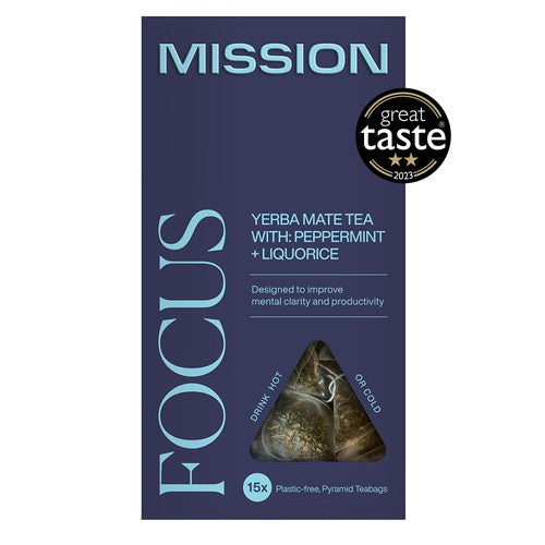 MISSION Focus Yerba Mate Tea Bags with Peppermint  Liquorice