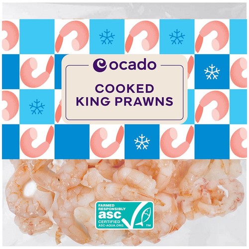 Ocado ASC Frozen Cooked King Prawns