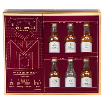 Kit de mélange de Scotch Whisky avec divers whiskies aromatisés et outils de mélange