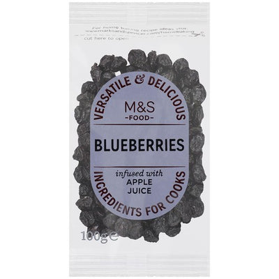 M&S M&S Dried Blueberries Sweetened with Concentrated Apple Juice Dried Fruit 100g- Buy online at McGrocer
