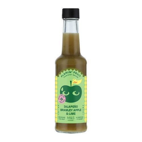M&S hot sauce with jalapeno, apple, and lime, UK version