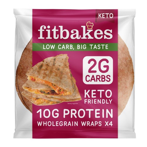 Fitbakes Low Carb Tortilla Wraps 160g - British product
