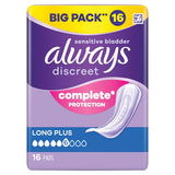 Always incontinence pads long plus 16 per pack - British product